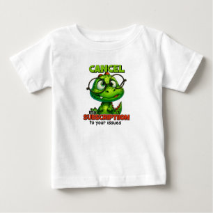 Para Bebê Camiseta Humorística de Dino Fofo com Óculos – Can