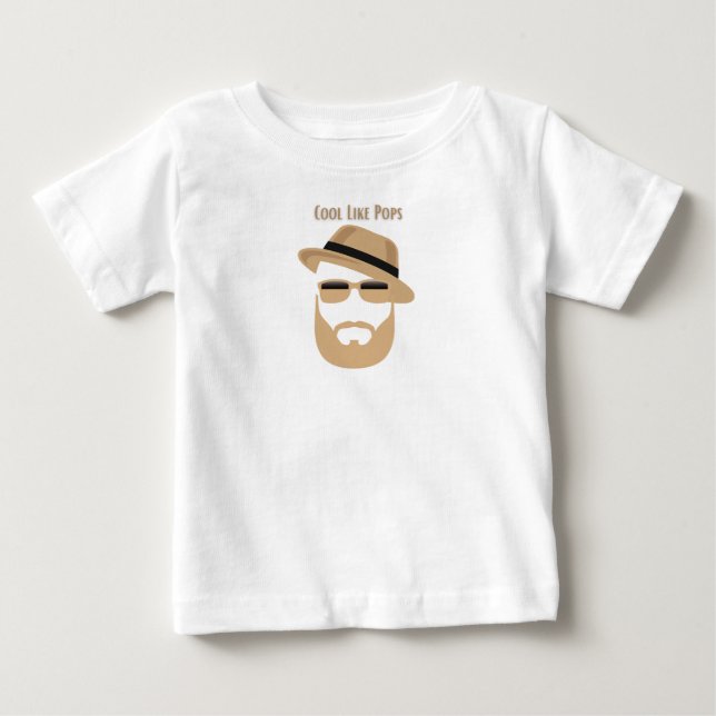 Para Bebê Camiseta I'm cool like pops (Frente)