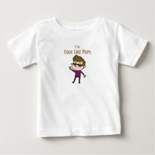 Para Bebê Camiseta I'm cool like pops