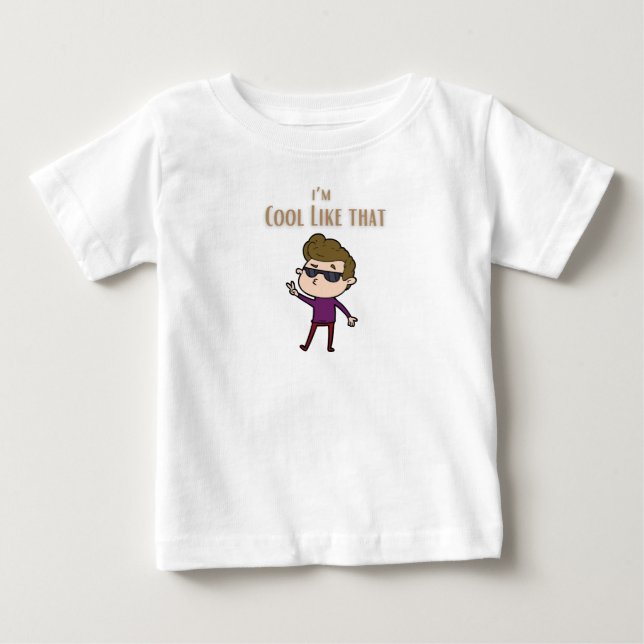 Para Bebê Camiseta I'm cool like pops (Frente)
