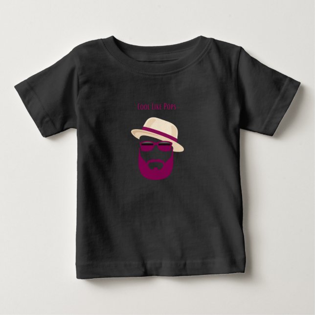 Para Bebê Camiseta I'm cool like pops (Frente)