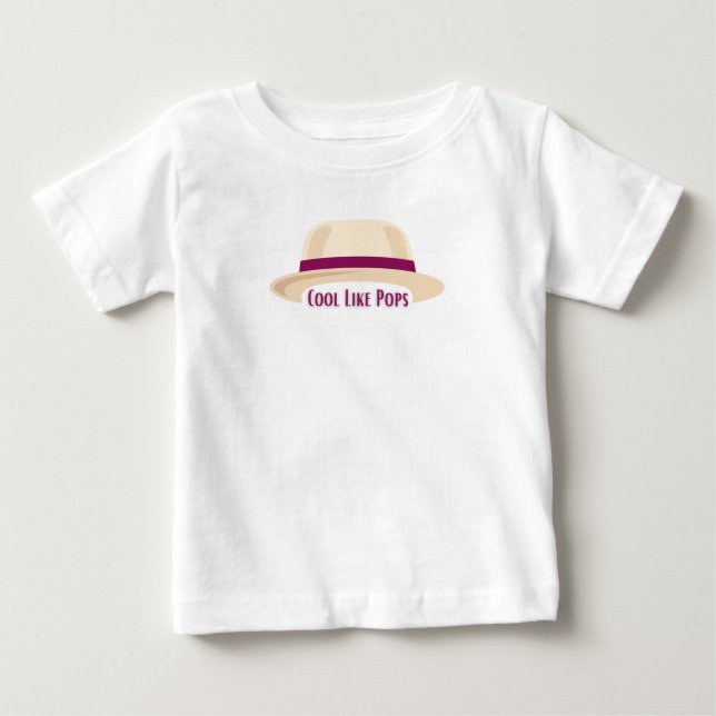 Para Bebê Camiseta I'm cool like pops (Frente)
