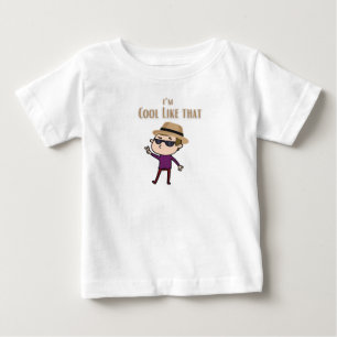 Para Bebê Camiseta I'm cool like pops