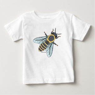Para Bebê Camiseta infantil - Abelha (branca)