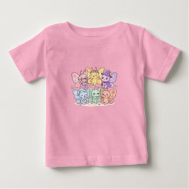 Para Bebê Camiseta Infantil Amigos Borboleta Fada Fofa