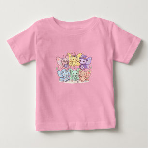 Para Bebê Camiseta Infantil Amigos Borboleta Fada Fofa
