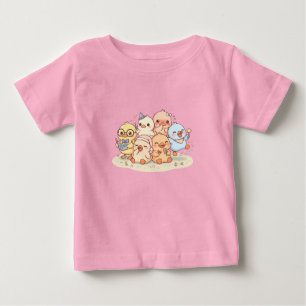 Para Bebê Camiseta Infantil Amigos Patos Fofos