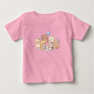 Para Bebê Camiseta Infantil Amigos Ursinho Fofo