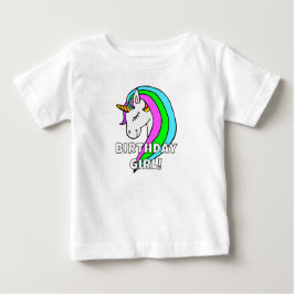 Para Bebê Camiseta Infantil Arco-Íris Unicórnio Menina de An