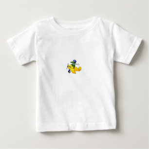 Para Bebê Camiseta Infantil Avião Jacaré Cartoon