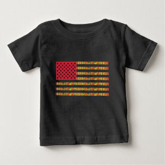 Para Bebê Camiseta Infantil Bandeira Afro-Americana