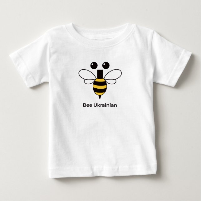 Para Bebê Camiseta infantil Bee ucraniano fofo (Frente)