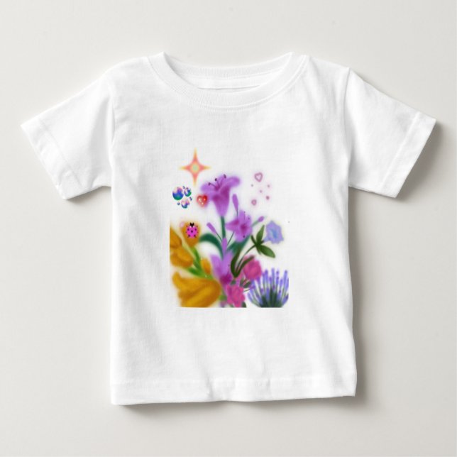 Para Bebê Camiseta Infantil Blossom Blur (Frente)
