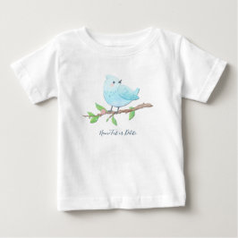 Para Bebê Camiseta Infantil Blue Bird Baby