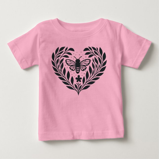 Para Bebê Camiseta Infantil Borboleta e Galhos (Frente)