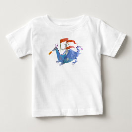 Para Bebê Camiseta Infantil Cavaleiro Montando Dragão
