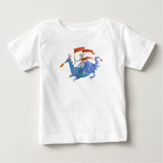 Para Bebê Camiseta Infantil Cavaleiro Montando Dragão