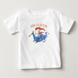 Para Bebê Camiseta Infantil Cavaleiro Montando Dragão Com No