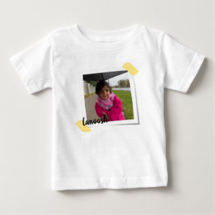 Para Bebê Camiseta Infantil com Foto e Nome Personalizados