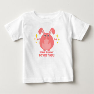 Para Bebê Camiseta infantil com um coelho fofo