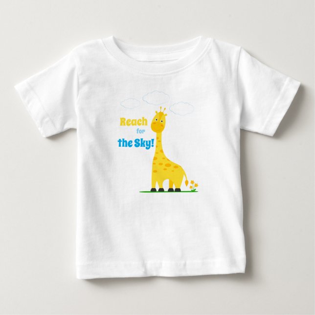 Para Bebê Camiseta infantil com uma girafa fofa (Frente)