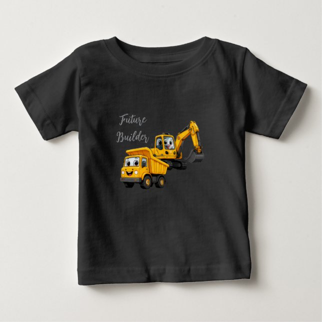 Para Bebê Camiseta Infantil Construtor do Futuro (Frente)