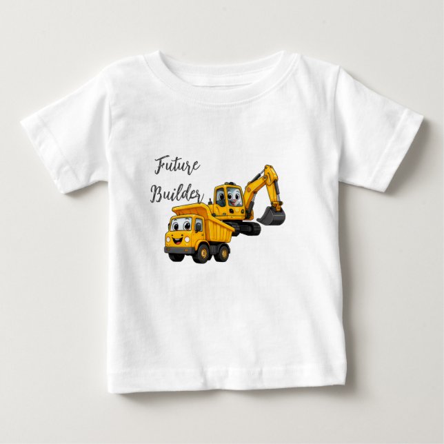Para Bebê Camiseta Infantil Construtor do Futuro (Frente)