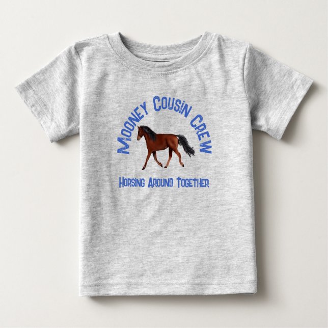 Para Bebê Camiseta Infantil Cousin Crew Horde (Frente)