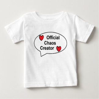 Para Bebê Camiseta Infantil Criador de Caos Oficial - Inclin