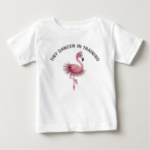 Para Bebê Camiseta Infantil Dançarino de Ballet Flamingo