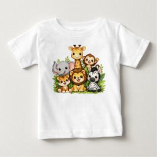 Para Bebê Camiseta Infantil de Animais Fofos da Savana | Ado