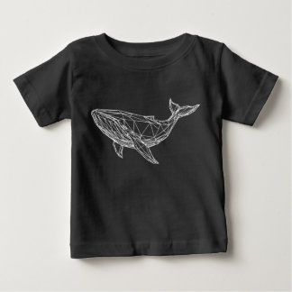 Para Bebê Camiseta Infantil de Baleia Geométrica Legal