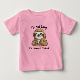 Para Bebê Camiseta Infantil de Bicho-Preguiça Engraçado – Nã