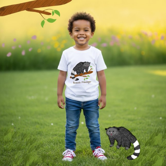 Para Bebê Camiseta Infantil de Binturong Fofo (Criador carregado)