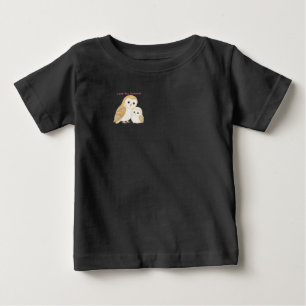 Para Bebê Camiseta Infantil de Coruja de Celeiro Fofa