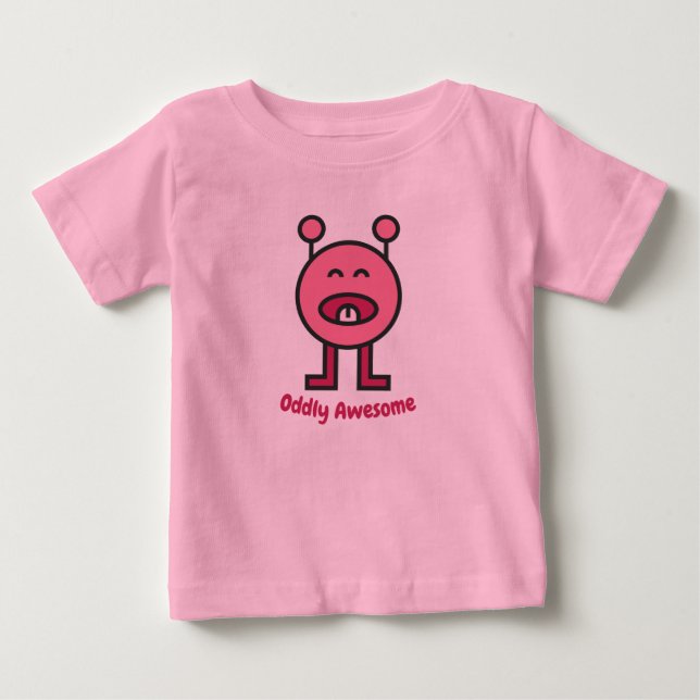 Para Bebê camiseta infantil de desenho animado de monstro fo (Frente)