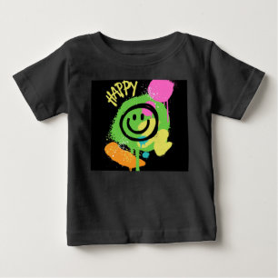 Para Bebê Camiseta infantil de doce com felicidade