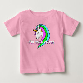Para Bebê Camiseta infantil de dois unicórnios coloridos fof