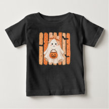 Camiseta Infantil de Fantasma de Halloween Fofo