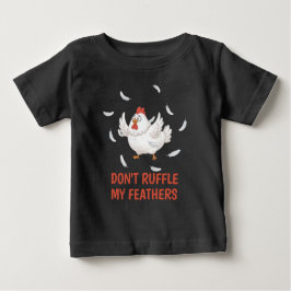 Para Bebê Camiseta infantil de frango penas
