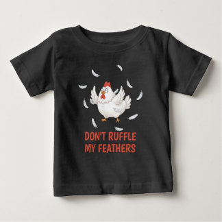 Para Bebê Camiseta infantil de frango penas