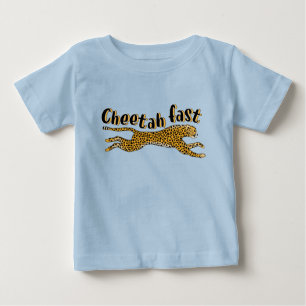 Para Bebê Camiseta Infantil de Gato Guepardo Divertida e Ráp