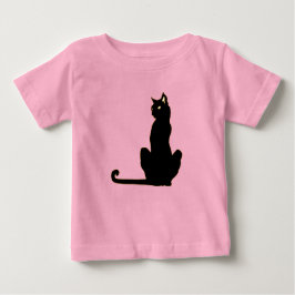 Para Bebê Camiseta Infantil de Gato Preto