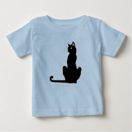 Para Bebê Camiseta Infantil de Gato Preto