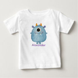 Para Bebê Camiseta Infantil de Monstro de Um Olho Fofo com N
