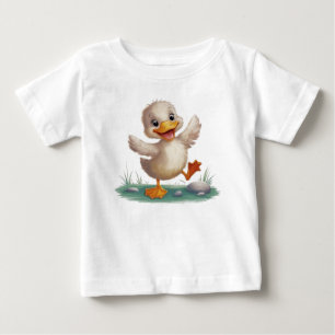 Para Bebê Camiseta Infantil de Pato Fofo