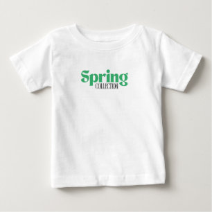 Para Bebê Camiseta Infantil de Tipografia Fofa de Primavera