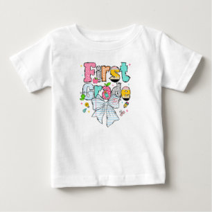 Para Bebê Camiseta infantil de volta às aulas da 1ª série