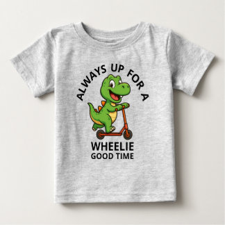 Para Bebê Camiseta Infantil Dinossauro Verde Fofo