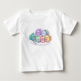 Para Bebê Camiseta Infantil Família de Pavão Fofa